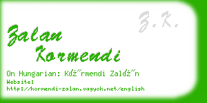 zalan kormendi business card